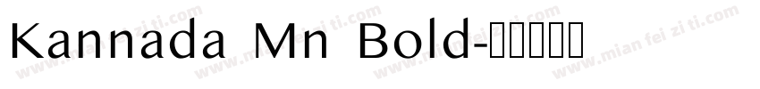 Kannada Mn Bold字体转换